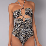 Costume Intero Imbottito Cut-out Malibu - NERO - MA52