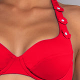 Reggiseno Francese Imbottito con Ferretto Madeira - ROSSO - MD25