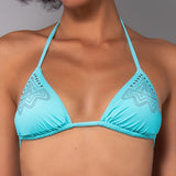 Triangolo Imbottito Micro-borchie Malibu - ACQUA - MJ20