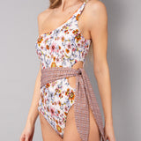 Costume Intero Monospalla Imbottito Tahiti - SABBIA - TA53