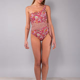 Costume Intero Monospalla Imbottito Tahiti - SANGRIA - TA53
