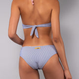 Bikini Push-up Ferretto e Culotte Righe - BLU - TE06