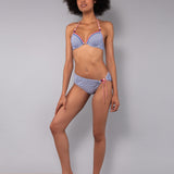 Bikini Push-up Ferretto e Culotte Righe - BLU - TE06