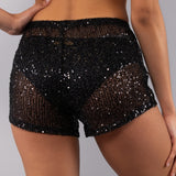 Shorts Paillettes - NERO - DA62