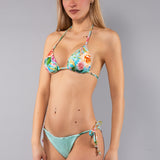Bikini Triangolo Imbottito e Tanga Flower - TIFFANY - BM00