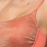 Bikini Top Imbottito e Slip Annodato Lurex - PESCA - DA07