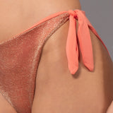 Bikini Top Imbottito e Slip Annodato Lurex - PESCA - DA07