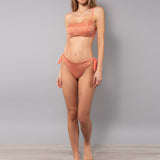 Bikini Top Imbottito e Slip Annodato Lurex - PESCA - DA07