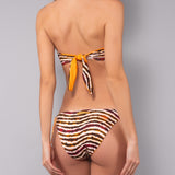 Bikini Fascia Imbottita e Slip Annodato Animalier - ZEBRA MULTICOLOR - GF10