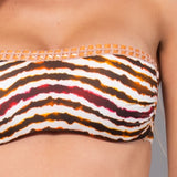 Bikini Fascia Imbottita e Slip Annodato Animalier - ZEBRA MULTICOLOR - GF10