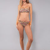 Bikini Fascia Imbottita e Slip Annodato Animalier - ZEBRA MULTICOLOR - GF10