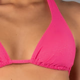 Bikini Triangolo Imbottito e Slip Laccetti Glitter - FUXIA - MO00