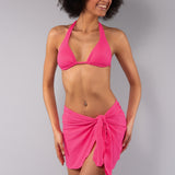 Bikini Triangolo Imbottito e Slip Laccetti Glitter - FUXIA - MO00