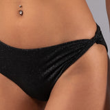 Bikini Top e Culotte Glitter - NERO - MO09