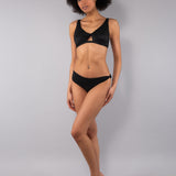 Bikini Top e Culotte Glitter - NERO - MO09