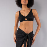 Bikini Top e Culotte Glitter - NERO - MO09