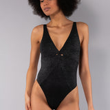 Costume Intero Sgambato Glitter - NERO - MO50