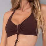 Triangolo con Ferretto Invisibile Charmes - MOKA - CH18