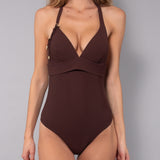 Costume Intero Imbottito - MOKA - CH25