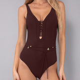 Costume Intero Ferretto Invisibile Charmes - MOKA - CH27