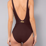 Costume Intero Ferretto Invisibile Charmes - MOKA - CH27