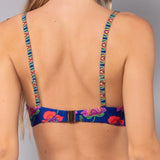 Reggiseno Imbottito con Ferretto Fiore - BLU - FE02