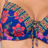 Reggiseno Imbottito con Ferretto Fiore - BLU - FE02