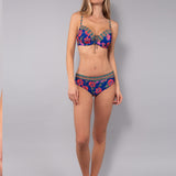 Reggiseno Imbottito con Ferretto Fiore - BLU - FE02