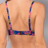 Reggiseno Francese Ferretto Invisibile Fiore - BLU - FE19