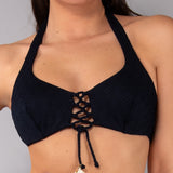 Triangolo con Ferretto Invisibile Jacquard - NERO - GJ01