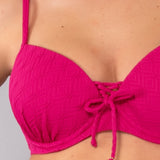 Reggiseno Imbottito con Ferretto Jacquard - FUXIA - GJ02