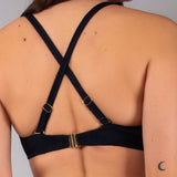 Triangolo con Ferretto Invisibile Jacquard - NERO - GJ18