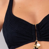 Triangolo con Ferretto Invisibile Jacquard - NERO - GJ18