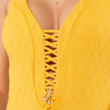 Costume Intero con Ferretto Invisibile Jacquard - GIALLO - GJ27