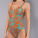 Costume Intero Imbottito Jasmine - ARANCIO - JA23