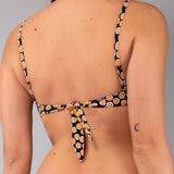 Top con Ferretto Invisibile Tropical - NERO - TL04