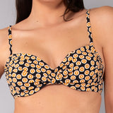 Reggiseno Francese con Ferretto Invisibile Tropical - NERO - TL19