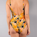 Costume Intero con Ferretto Invisibile Tropical - NERO - TL27