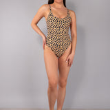 Costume Intero Olimpionico Tropical - NERO - TL28