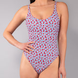 Costume Intero Olimpionico Tropical - CILIEGIA - TL28