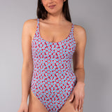 Costume Intero Olimpionico Tropical - CILIEGIA - TL28