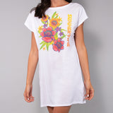 Maxi T-shirt Fiore - BIANCO - FE20