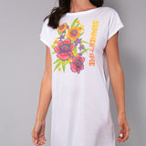 Maxi T-shirt Fiore - BIANCO - FE20