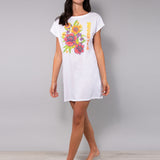 Maxi T-shirt Fiore - BIANCO - FE20