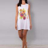 Maxi Canotta Fiore - BIANCO - FE21