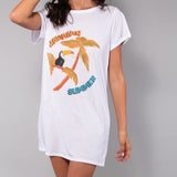 Maxi T-shirt Tropical - BIANCO - TL20