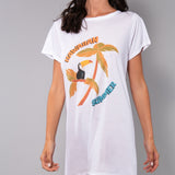 Maxi T-shirt Tropical - BIANCO - TL20