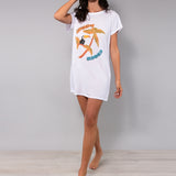 Maxi T-shirt Tropical - BIANCO - TL20