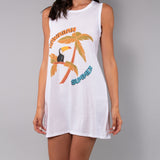 Maxi Canotta Tropical - BIANCO - TL20