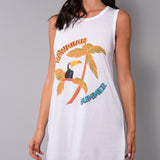 Maxi Canotta Tropical - BIANCO - TL20